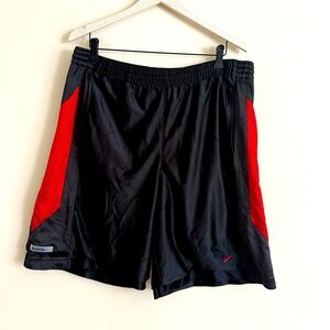 Nike Basketball Shorts Men’s Size L Black Red Drawstring Athletic